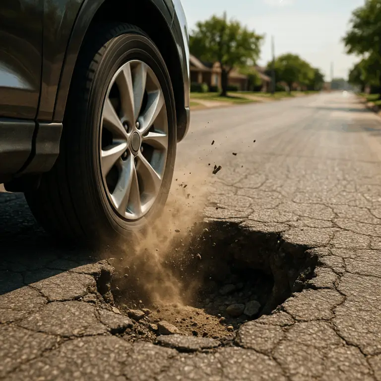 Arlington TX Potholes Impact: Seatbelts Misalignment