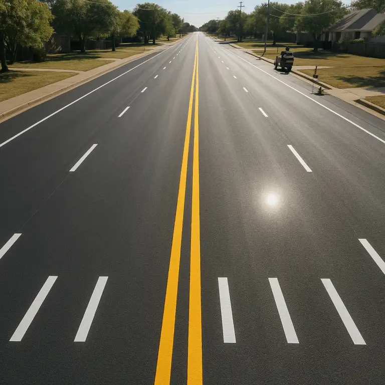 Summer Road Re-striping in Seagoville TX & ADAS Calibration