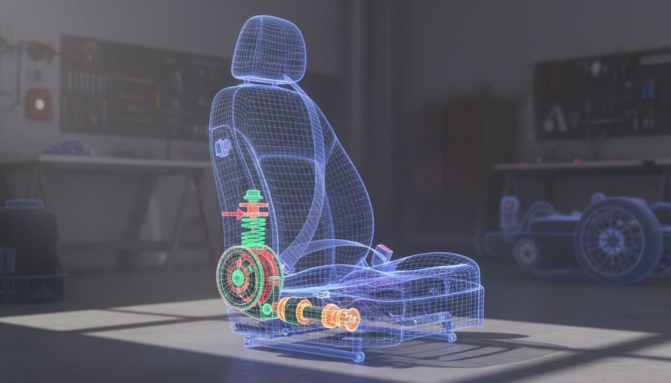 3D car seat schematic