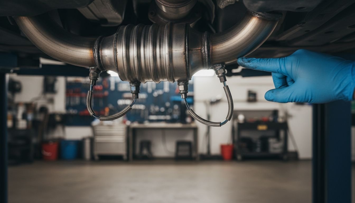 Technician points to sensor