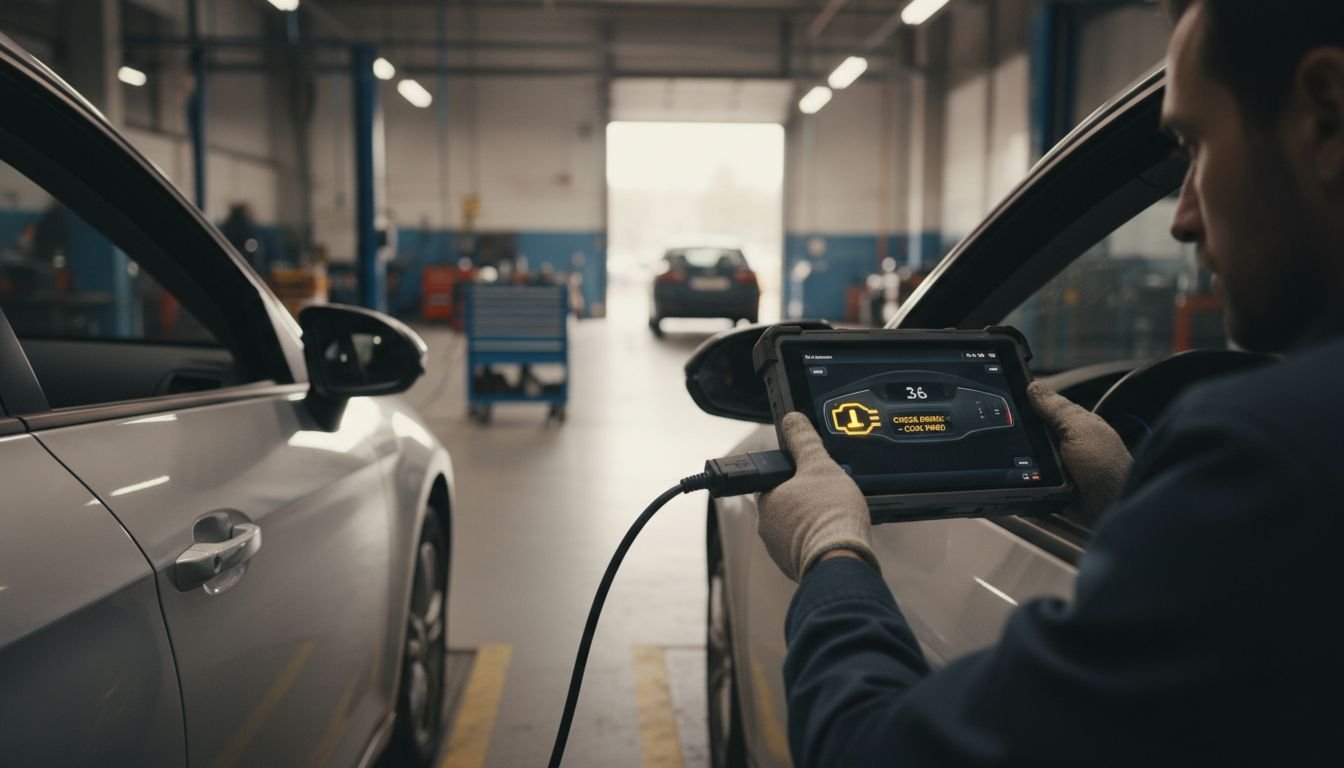 Car diagnostics in progress