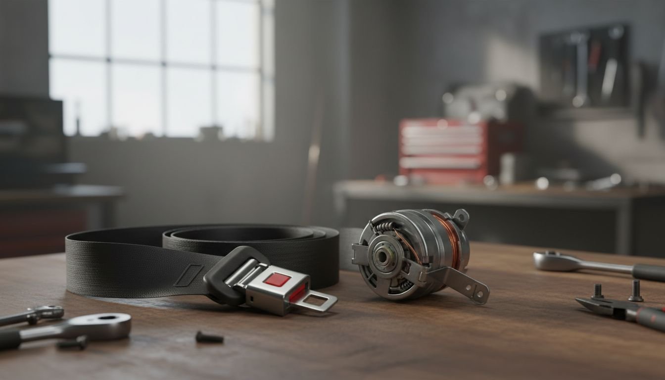 Modern car seat belt assembly