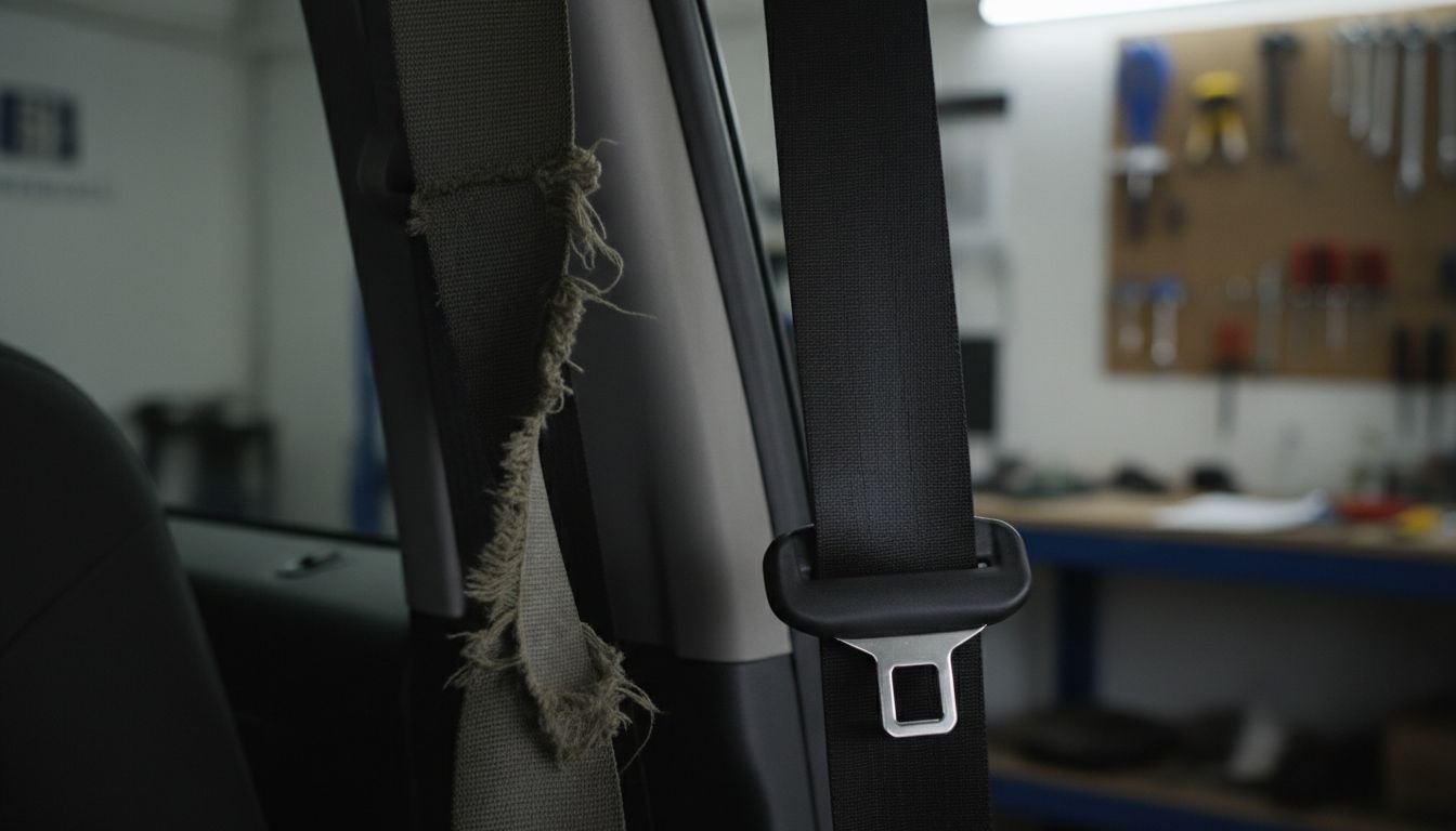 Worn vs. new seat belts