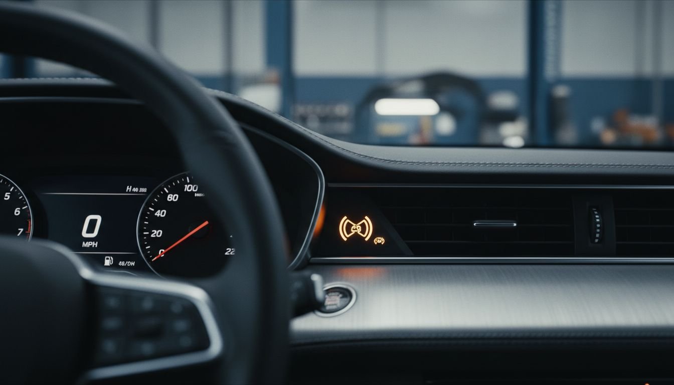 Airbag warning light on