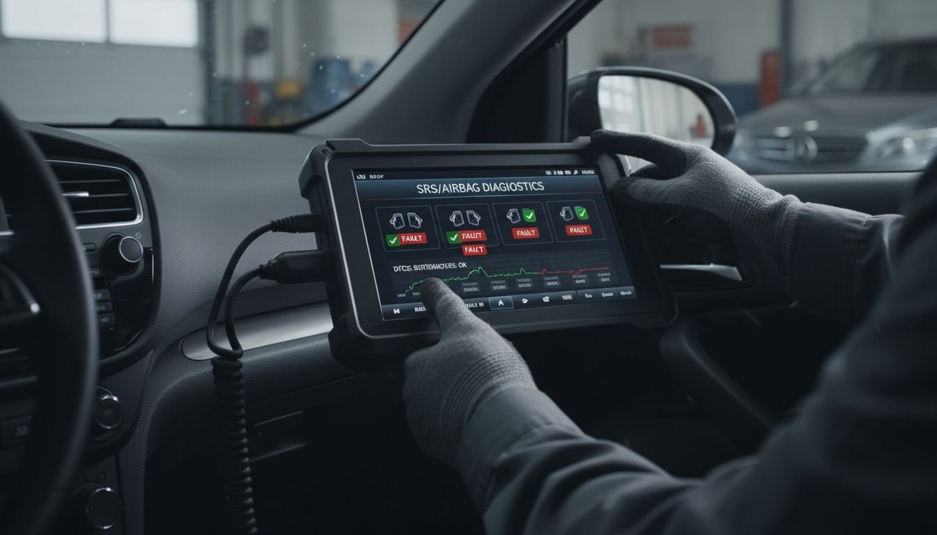 Diagnosing car airbag system