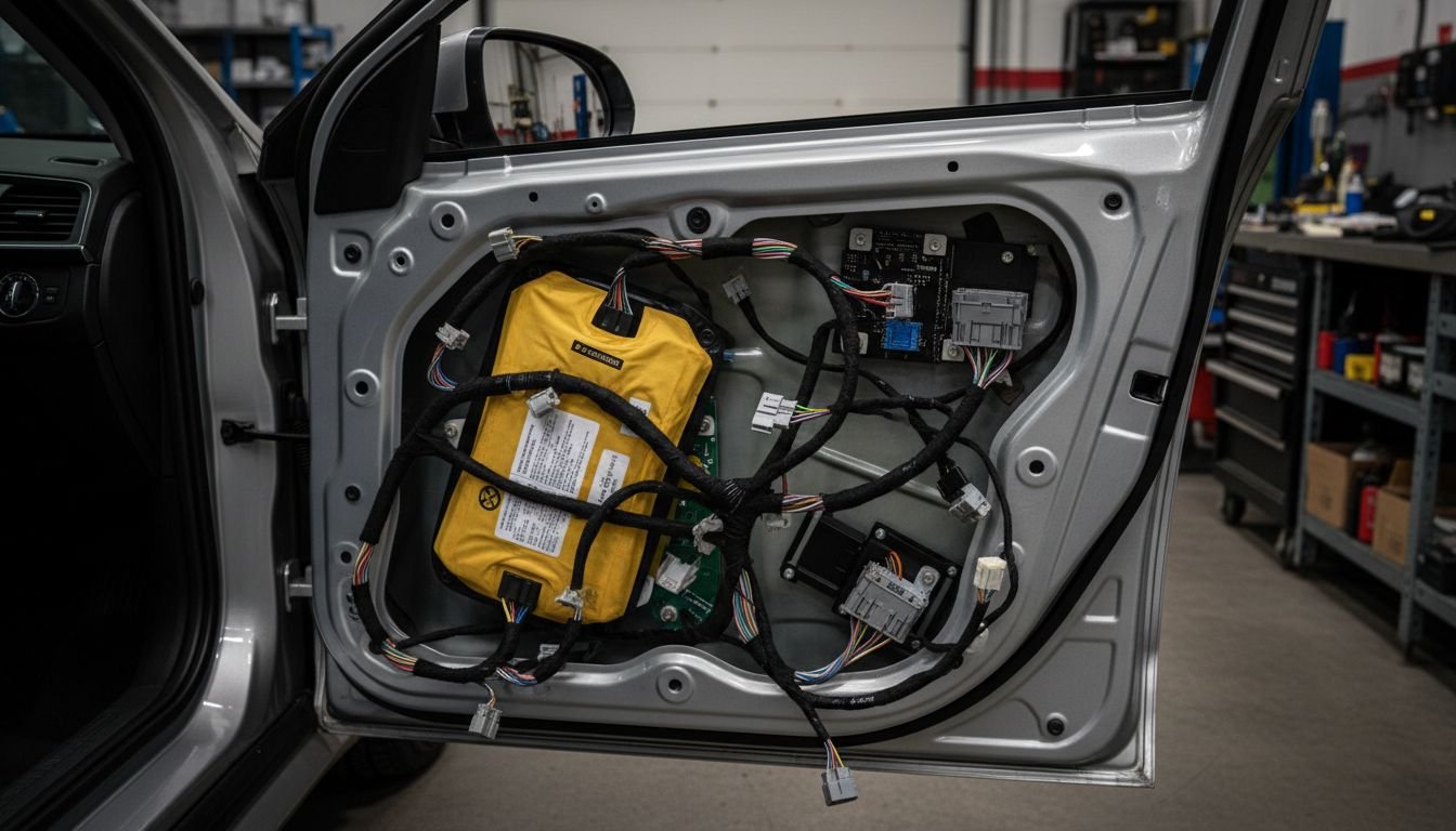Exposed Car Door Electronics