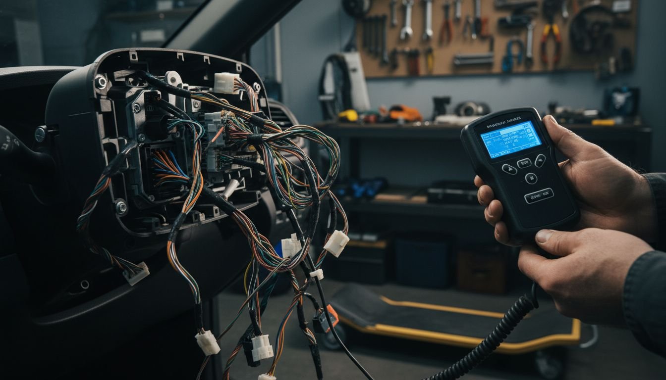 Car wiring inspection scene