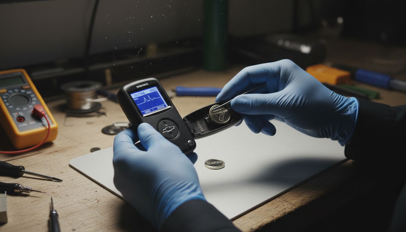 Technician tests Chevy key fob