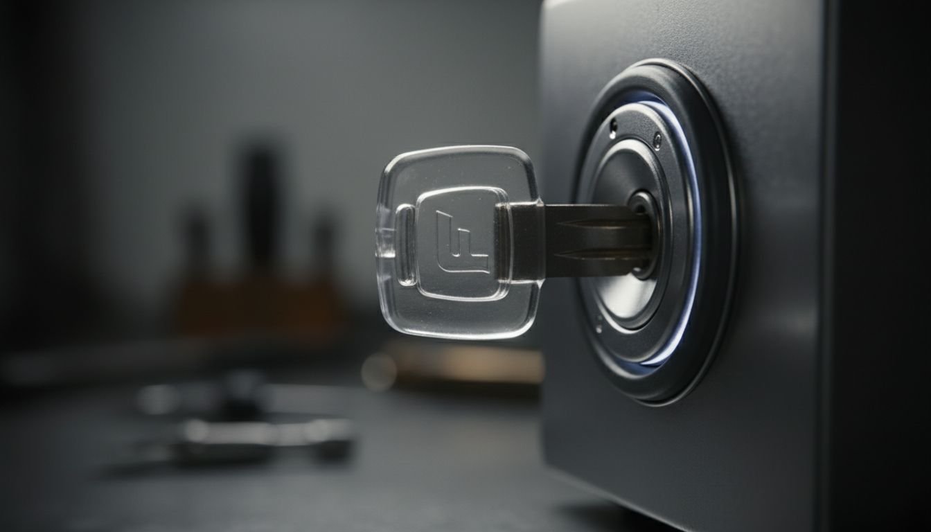 Car ignition key close-up