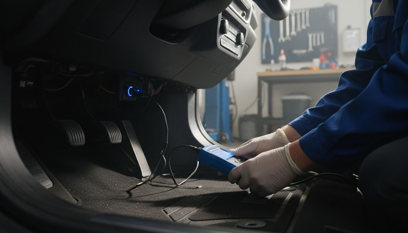 Technician programming car key
