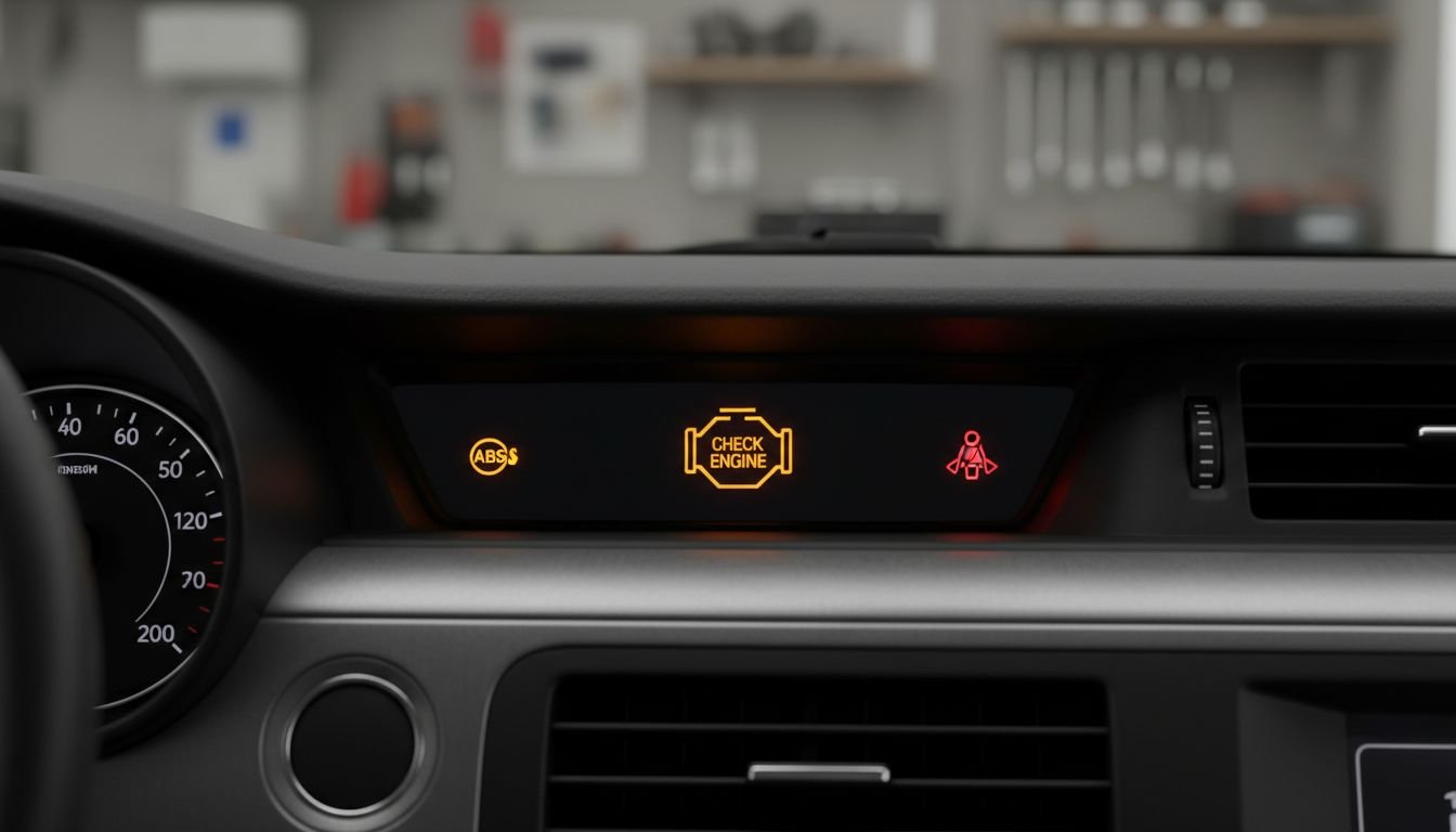 Car dashboard warning lights
