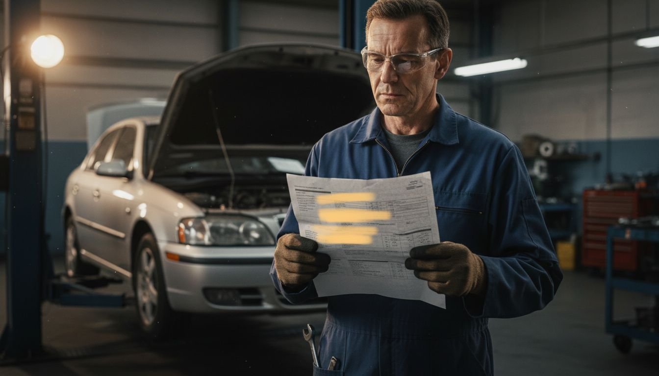 Mechanic reviews vehicle report