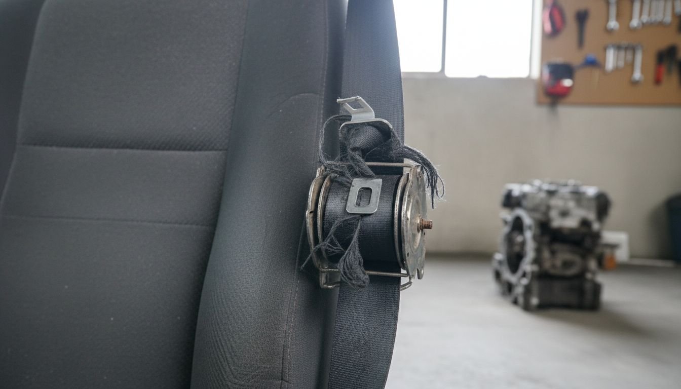Frayed Honda Civic seatbelt