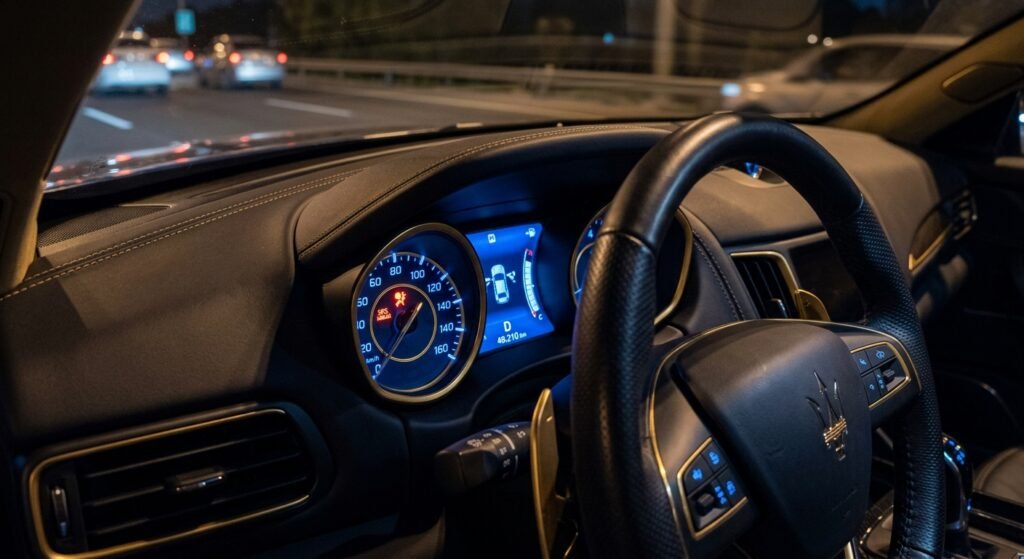 Dashboard airbag light illuminated indicating a restraints communication fault