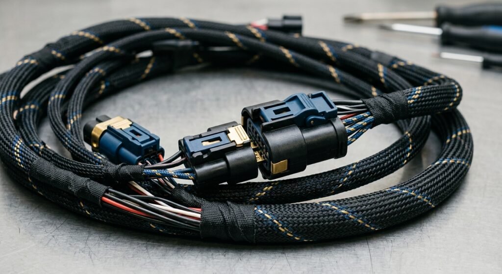 Ford U0100 Code — Expert, Safe Diagnosis 2 Ford U0100 Code — Close-Up Of Can-Bus Wiring And Connectors Used In Diagnosis