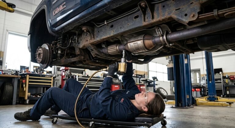 Gmc P0420 Code — Gmc Catalytic Converter Diagnostics For P0420 Code Showing Exhaust And O2 Sensors.