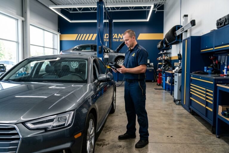 Kia B0001 — Technician Scanning Car Srs Module For Kia B0001 Airbag Code