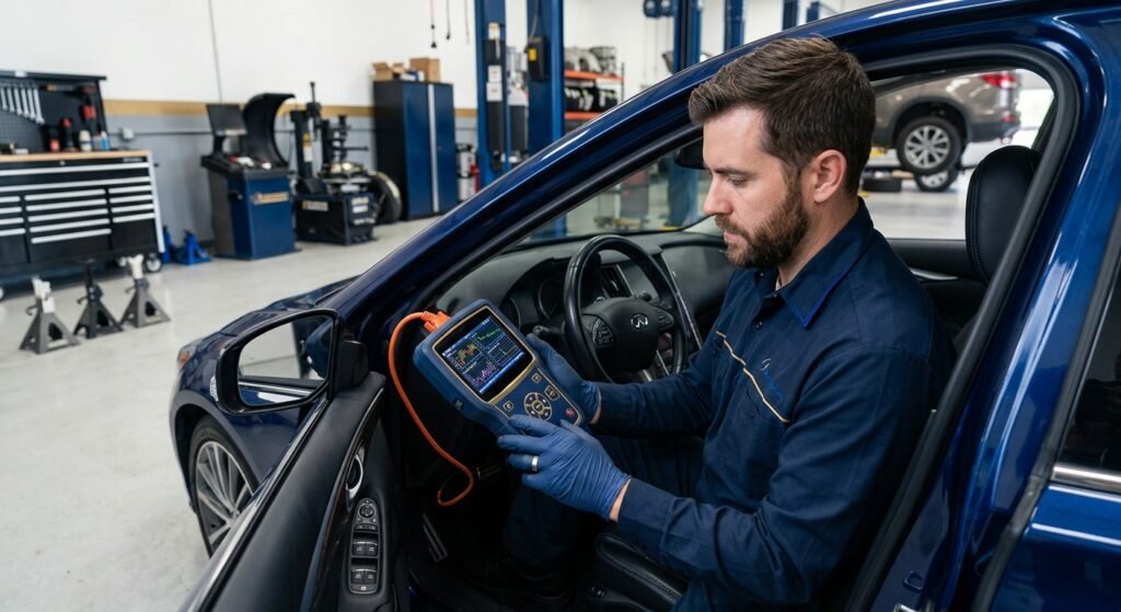 Ram P0420 Code — Expert, Critical Guide 2 Ram P0420 Code — Technician Scanning Live Obd-Ii O2 Sensor Data On A Ram