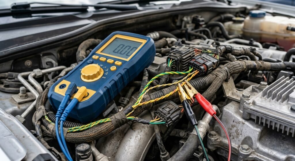 Toyota U0100 Code — Expert Guide (Critical) 2 Toyota U0100 Code — Multimeter Testing Can Bus Wiring During U0100 Diagnosis.
