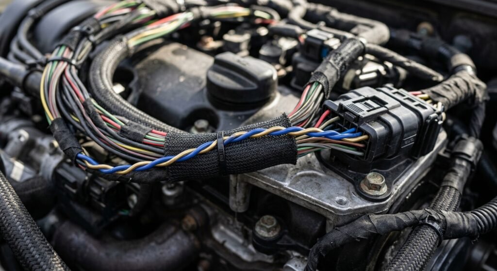 U0073 Code — Control Module Bus Off: Expert Safe Guide 2 U0073 Code — Close-Up Of Vehicle Can Bus Wiring And Connectors