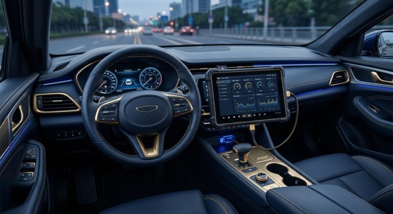 U0140 Code — Technician Using Diagnostic Tool At A Car Dashboard, Illustrating U0140 Code And Bcm Communication Issue.