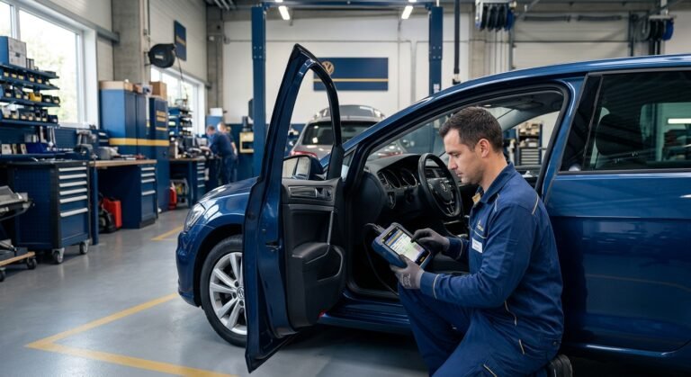 U1000 Code — Technician Scanning Vehicle For U1000 Can Bus Fault In Shop