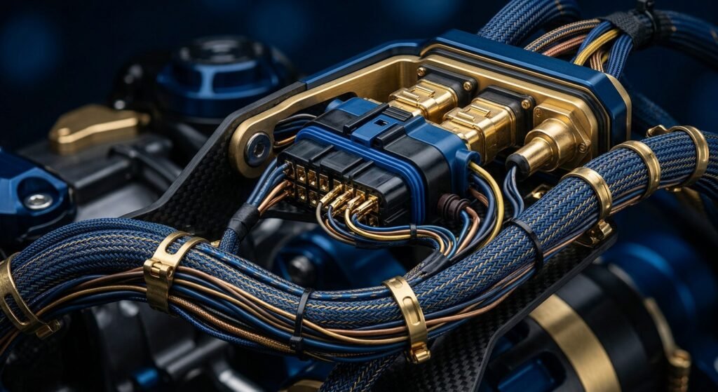 U1000 Code — Can Bus Fault: Expert, Safe Guide 2 U1000 Code — Close-Up Of Vehicle Can Bus Wiring Harness And Connectors